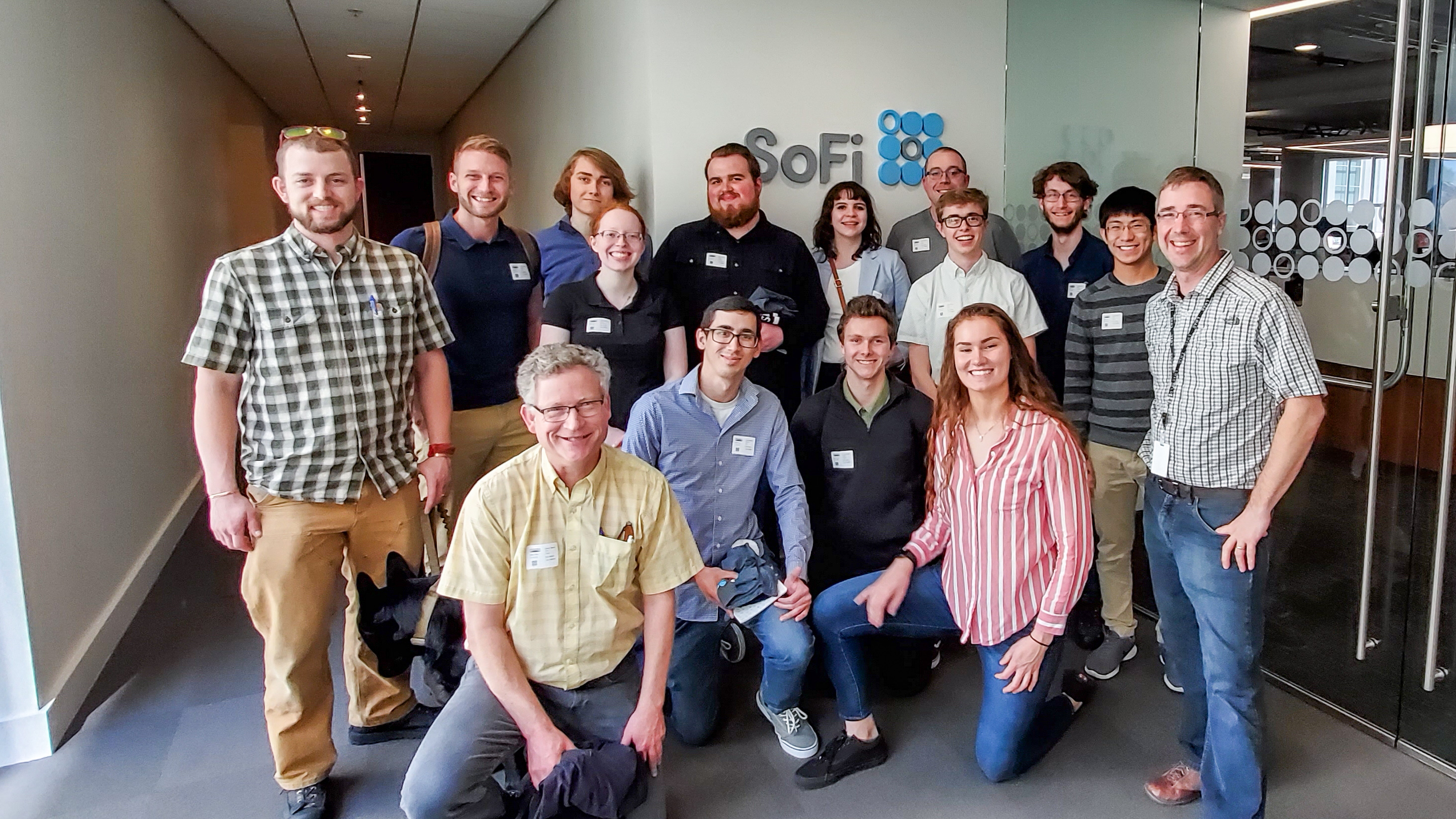 Smiling group of men and women